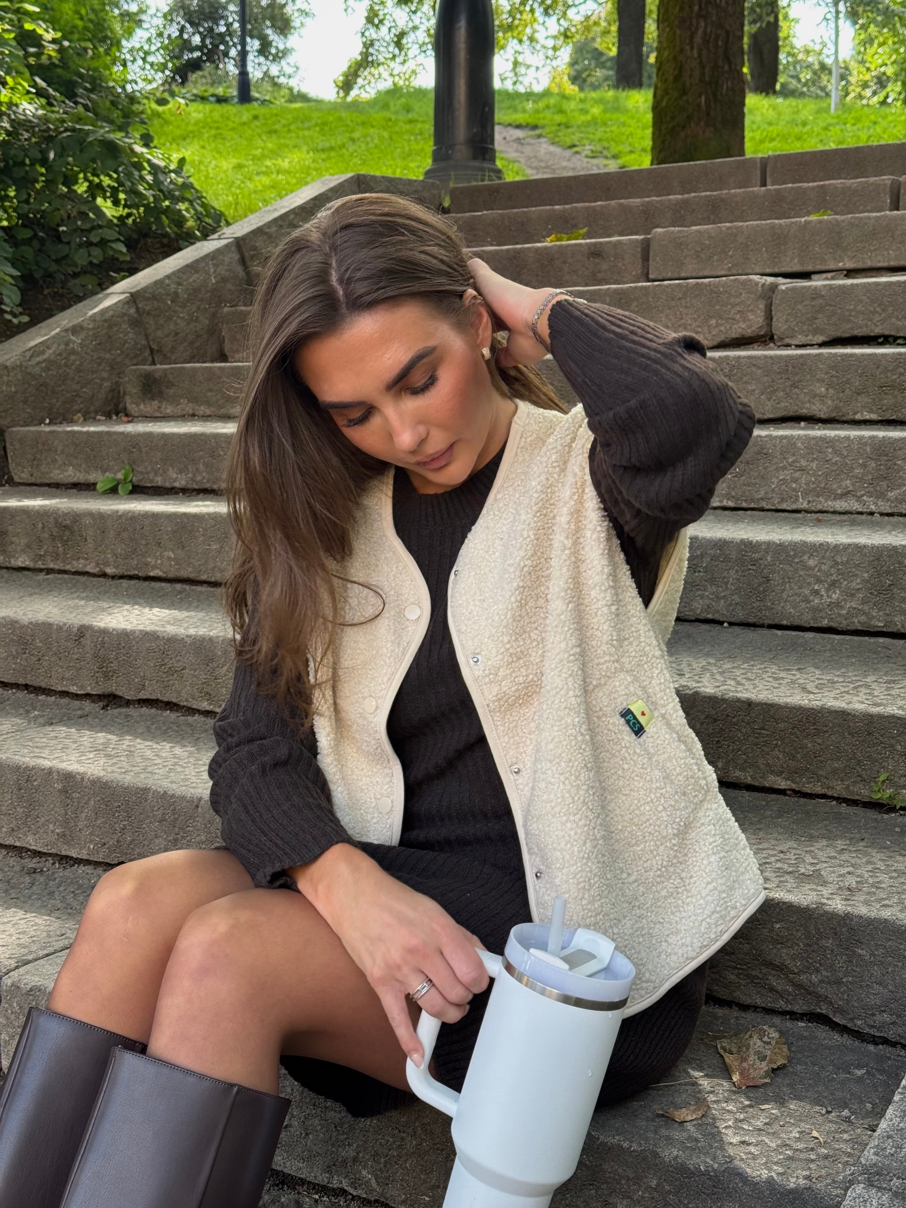 PCKATTY Otw Gilet - Birch
